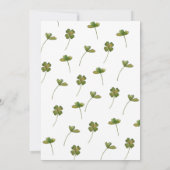 Faire-part de bapteme de mariage Shamrock Chanceux (Dos)