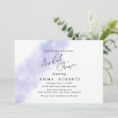 Faire-part de bapteme de mariage violet | Lavis à (Debout devant)