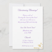 Faire-part de baptême d'une nouvelle vie - Personn (Dos)