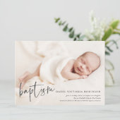 Faire-part de baptême et de christening de script  (Debout devant)