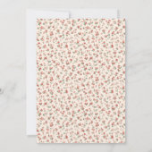 Faire-part de baptême fille aquarelle fleurs paste (Dos)