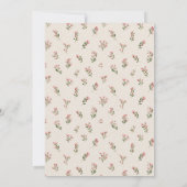 Faire-part de baptême fille aquarelle fleurs paste (Dos)
