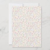 Faire-part de baptême fille aquarelle fleurs paste (Dos)