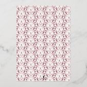 Faire-part de baptême fille Dusty Rose Crest (Verso)