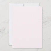 Faire-part de baptême fille ourson rose (Dos)