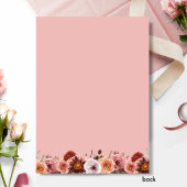 Faire-part de baptême floral rose espagnol