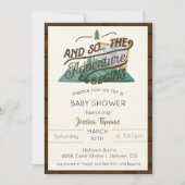 Faire-part de baptême garçon pour l'aventure rusti (Devant)