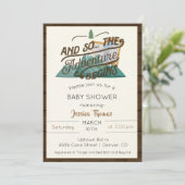 Faire-part de baptême garçon pour l'aventure rusti (Debout devant)