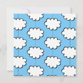 Faire-part de baptême Nuage sur une ficelle (Dos)