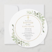 Faire-part de baptême ou de christening circulaire (Devant)