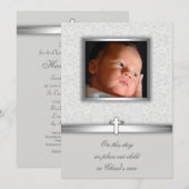 Faire-part de baptême ou de christening pour bébé (Devant / Derrière)