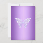 Faire-part de baptême Papillon Tourbillon Violet & (Dos)