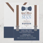 Faire-part de baptême Petit Homme, Bleu Marine, Ma (Devant / Derrière)