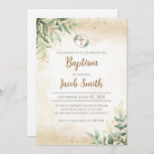 Faire-part de baptême pour garçon (Devant / Derrière)