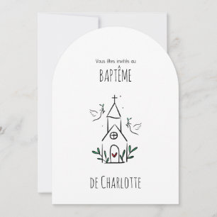 Faire-Part de Baptème religieux Charlotte