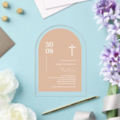 Faire-part de baptême rose en acrylique (Insitu (Mariage))