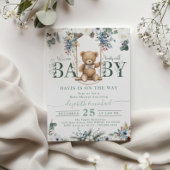 Faire-Part de Bébé Botanique Ours en Route Vert S