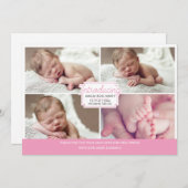 Faire-part de bébé/carte de remerciements (Devant / Derrière)