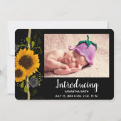 Faire-part de bébé des Sunflower de la Russie (Devant)