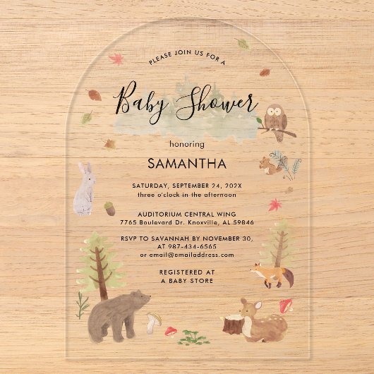 Faire-part de Bébé Fête de Fiançailles Animaux de (Recto)