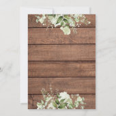 Faire-Part de Bébé Fleurs de Verdure en Bois Rusti (Dos)