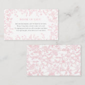 Faire-part de bébé floral chinoiserie rose dans li (Devant / Derrière)