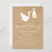 Faire-Part de Bébé Livraison Spéciale Rustique de  (Devant)