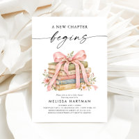 Faire-part de Bébé Pink Bow Books Un Nouveau Chapi