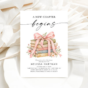 Faire-part de Bébé Pink Bow Books Un Nouveau Chapi