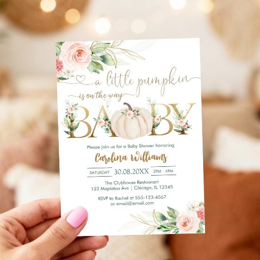 Faire-Part de Bébé pour une Petite Citrouille