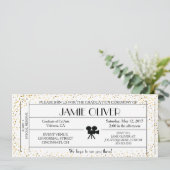 Faire-part de billet d'obtention du diplôme de (Debout devant)