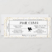 Faire-part de billet d'obtention du diplôme de (Devant)