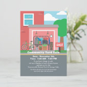 Faire-part de brocante à domicile (Debout devant)