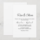 Faire-part de brunch de mariage à la calligraphie (Devant / Derrière)