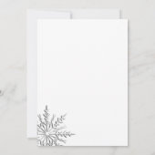 Faire-part de brunch de mariage post-hiver Snowfla (Dos)