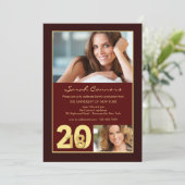 Faire-part de cadre photo de diplômé 2018 (Debout devant)