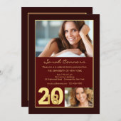 Faire-part de cadre photo de diplômé 2018 (Devant / Derrière)