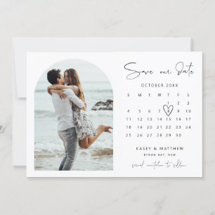 Faire-part de calendrier photo Arch Enregistrez la