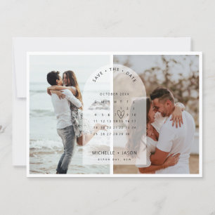 Faire-part de calendrier photo Arch Enregistrez la