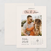 Faire-part de calendrier photo éclaboussure Enregi (Devant / Derrière)