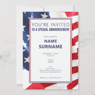 Faire-part de campagne des candidats politiques Te