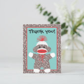 Faire-part de carte de note de Merci de singe de (Debout devant)