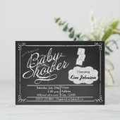 Faire part de carte d'invitation de tableau craie  (Debout devant)