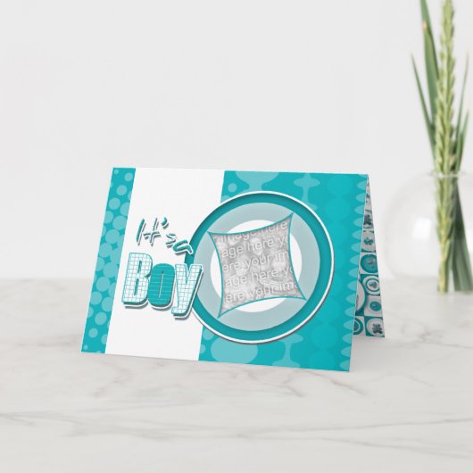 Faire-part de carte photo de naissance de bébé (Devant)