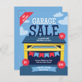 Faire-part de carte postale de la vente de garage (Devant / Derrière)