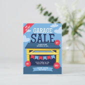 Faire-part de carte postale de la vente de garage (Debout devant)