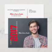 Faire-part de carte postale | Red (Devant / Derrière)
