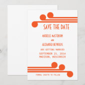 Faire-part de carton de Orange Simple Deco Chic (Devant / Derrière)