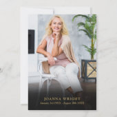 Faire-part de célébration de vie chrétienne floral (Dos)