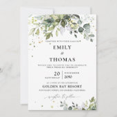 Faire-part de cérémonie de mariage verdure (Devant)